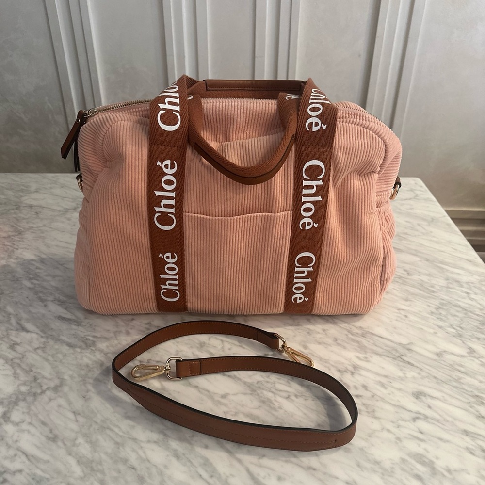 Chloe Pale Pink Large Diaper Bag Changing Bag